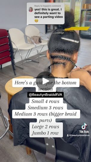 288K views · 7.9K reactions | Pre-Parting Tutorial for Beginners 😍 What size should I do next?❤️ #partinghair #knotlessbraids | Beauty N Braids RVA | Beauty N Braids RVA · Original audio