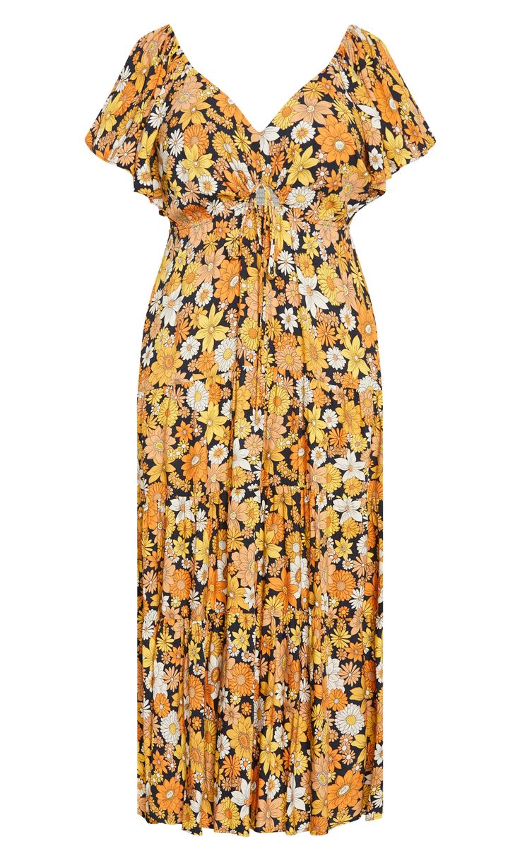 Shop City Chic online now for women's plus size fashion. Yellow V-neck Dress With Ruffle Hem, Short Sleeve Tiered Dress With Ruffle Hem For Beach, V-neck Tiered Beach Dress With Ruffle Hem, Vacation Tiered Dress With Ruffle Hem And Flutter Sleeves, Beach V-neck Tiered Dress With Ruffle Hem, Short Sleeve Sundress For Brunch, Short Sleeve Midi Sundress With Ruffle Hem, Sundress With Ruffle Hem And Short Sleeves, Short Sleeve Tiered Summer Dress