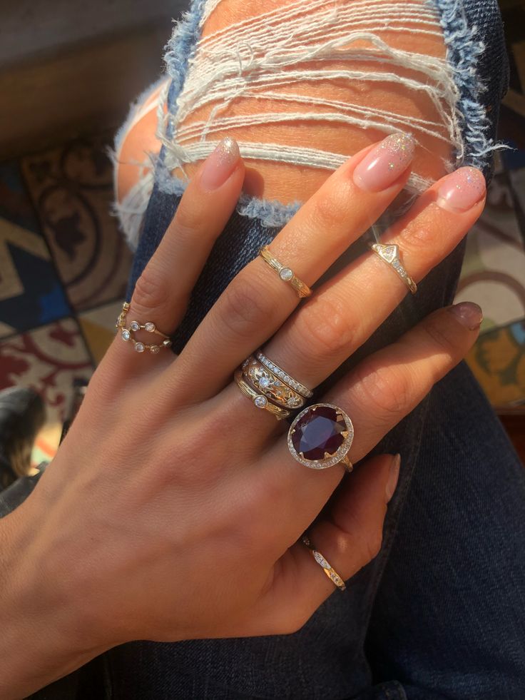 Logan Hollowell, Nail Jewels, Three Rings, Hot Jewelry, Nail Jewelry, Dope Jewelry, Ring Stack, Classy Jewelry, Jewelry Lookbook