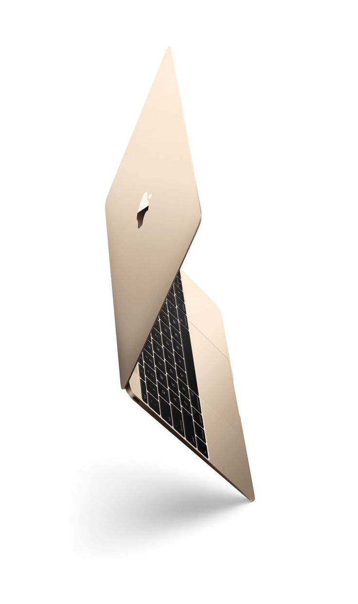 an apple macbook pro laptop with its top open and the bottom half turned upside down