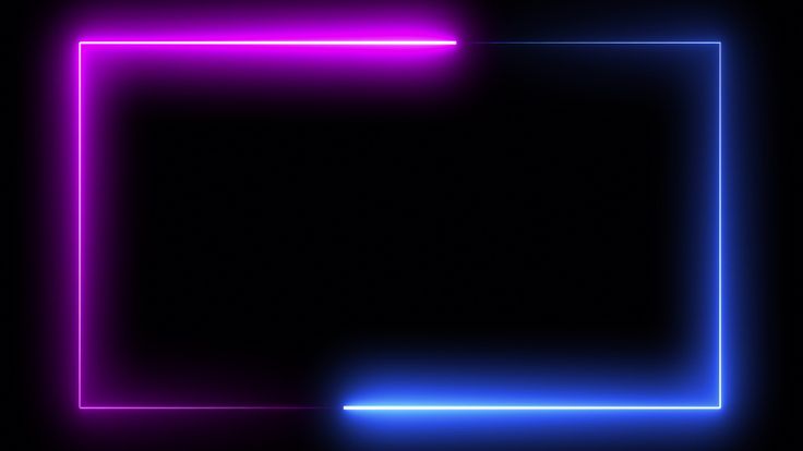 an image of neon lights on a black background in the shape of a rectangle