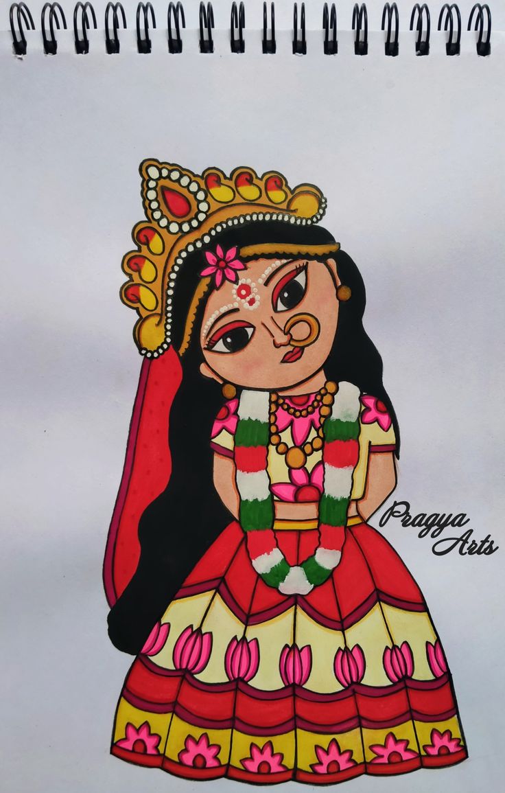 Mataji Drawing, Durga Drawing Art, God Crafts, God Drawings, Ceramic Plates Art, Temple Drawing, Backpack Charms, Diy Canvas Art Easy, Easy Cartoon