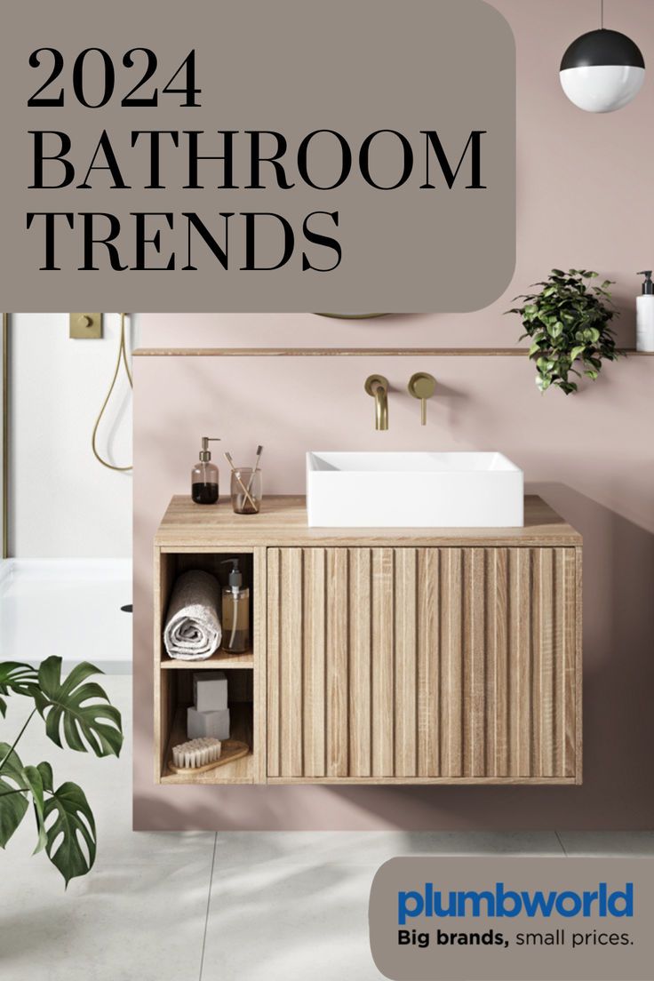 the bathroom is decorated in pink and white with text that reads, 2012 bathroom trend