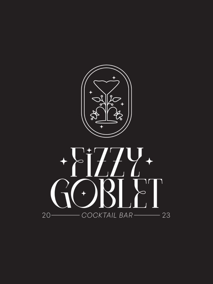 the logo for fuzzy gobblet cocktail bar