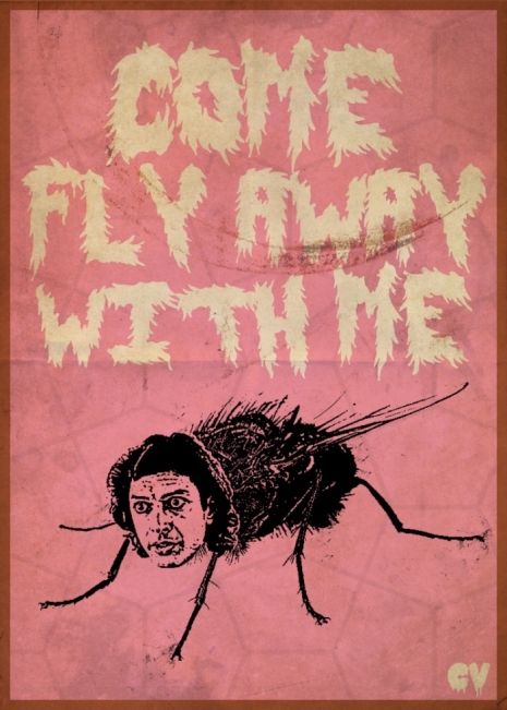 Valentine based on the 1986 film starring Jeff Goldblum, ‘The Fly.’           Bleeding hearts and lovesick slashers: Horror-themed ‘Vile Valentines’ 		 		 |   		Dangerous Minds Weird Valentines, Retro Horror, Horror Movie Art, Vintage Valentine, My Funny Valentine, Best Images, Vintage Horror, Classic Horror, The Fly