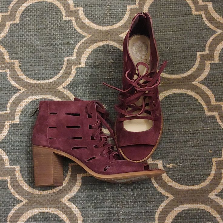 Burgandy Color... New Never Worn. Vince Camuto Shoes, Vince Camuto, Women's Shoes Sandals, Shoes Sandals, Women Shoes, Sandals, Red, Women Shopping, Color