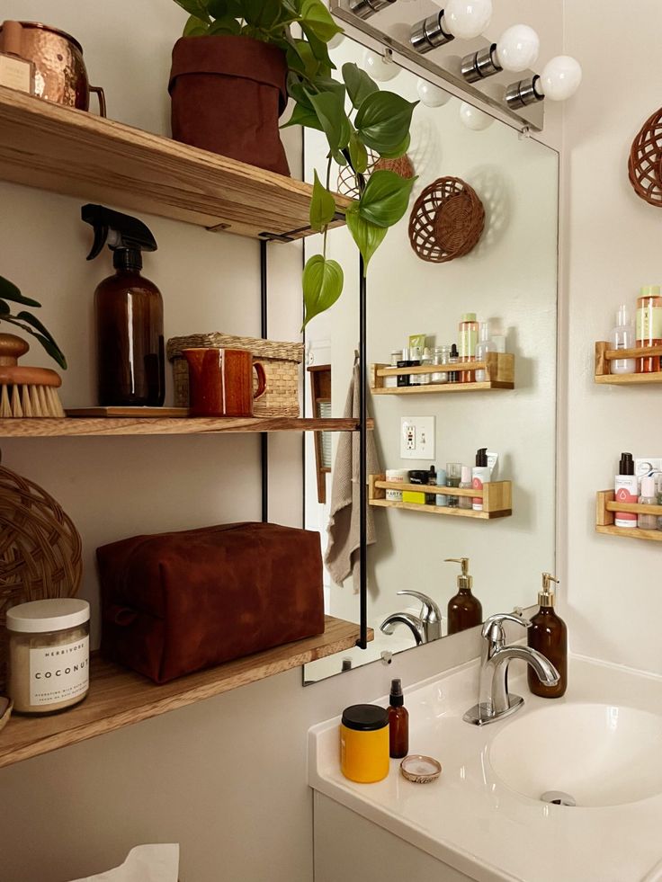 the bathroom is clean and ready to be used as a spa or grooming station