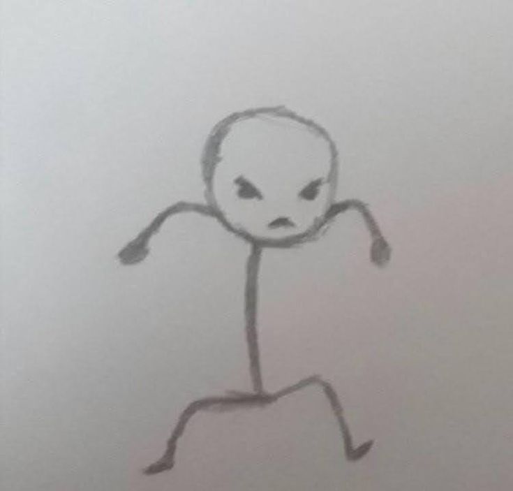 a drawing of a person with an angry look on their face