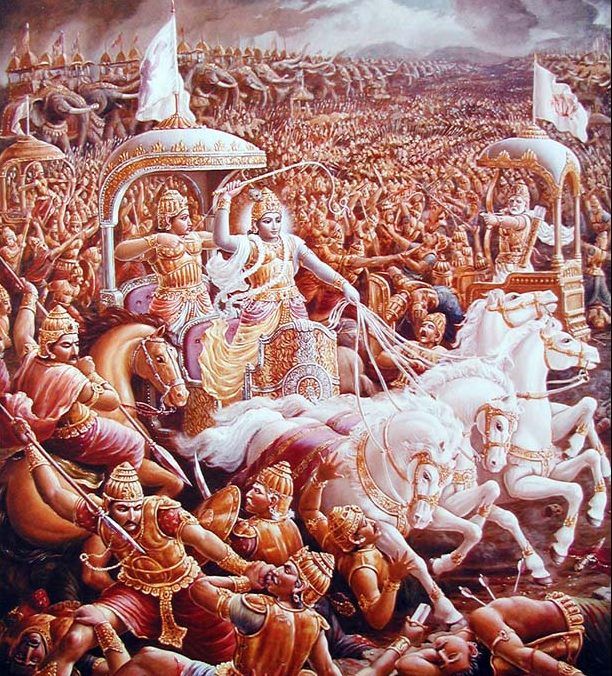 18 Days of The Mahabharata War - Summary of the War Cultural Traditions, Krishna Hindu, The Mahabharata, Lord Ganesha Paintings, Hinduism Art, Vedic Art, Hindu Mythology, Radha Krishna Images, Radha Rani