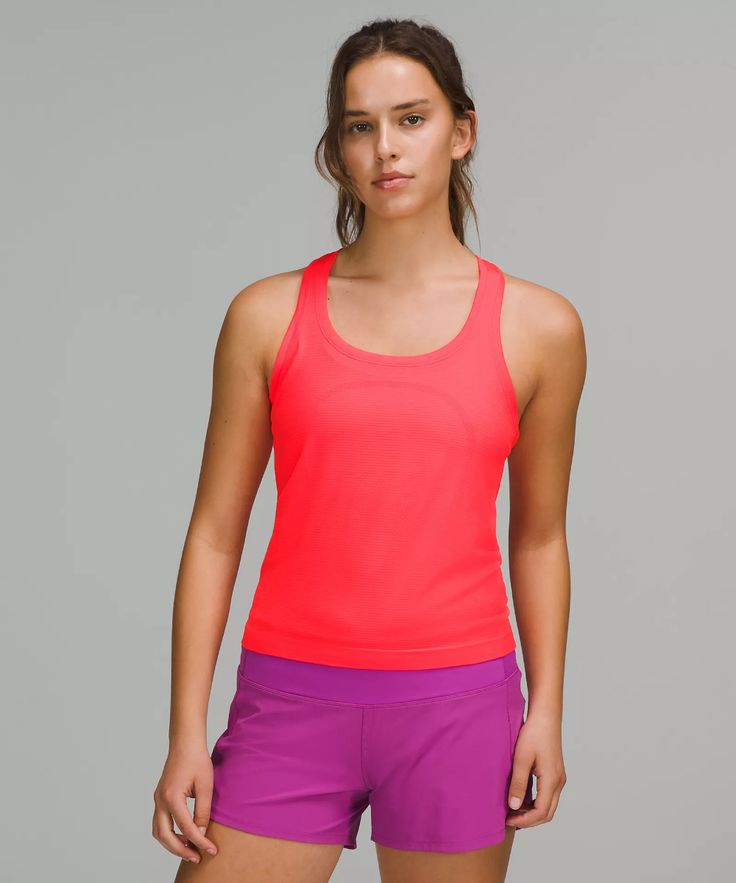 Swiftly Tech Racerback Tank Top 2.0 *Race Length | Women's Sleeveless & Tank Tops | lululemon Functional Seamless Running Activewear, Lululemon Activewear For Light Sports, Lululemon Athletic Fit Activewear For Light Sports, Lululemon Technical Moisture-wicking Activewear, Lululemon Activewear For Light Sports With Go-dry Technology, Lululemon Technical Running Activewear, Lululemon Breathable Activewear For Light Sports, Dynamic Athletic Fit Running Activewear, Functional Red Activewear For Running