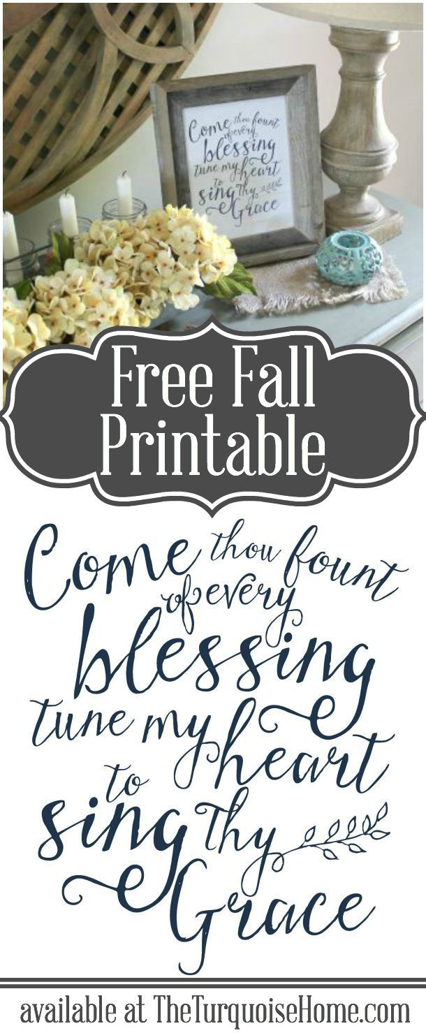 the free fall printable is displayed on top of a table with candles and flowers