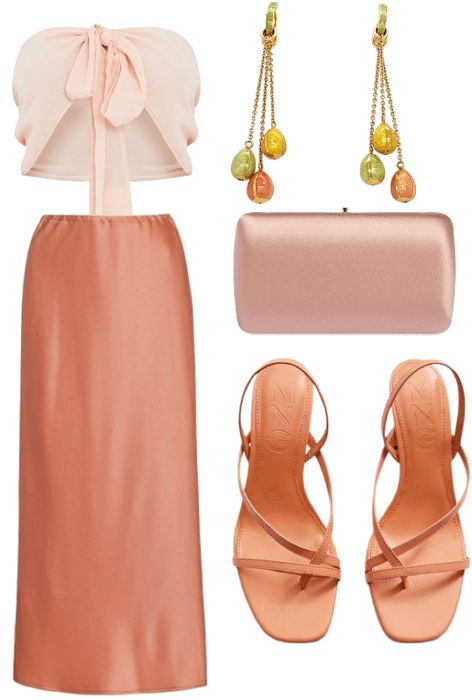 Peaches Outfit | ShopLook Peaches And Cream Outfit, Peach Aesthetic Outfit, Peach Outfit Aesthetic, Peach Inspired Outfit, Peach Color Outfits, Peach Fuzz Outfit, Peach Outfit Ideas, Peach Top Outfits, Peach Outfits