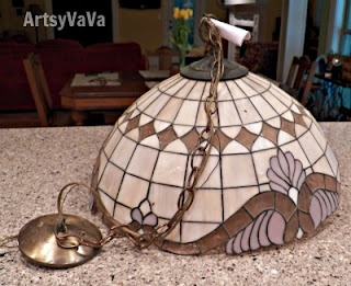 a decorative lamp sitting on top of a counter