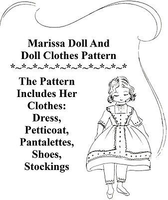 a black and white drawing of a girl in a dress with the words, ` person and doll clothes pattern '