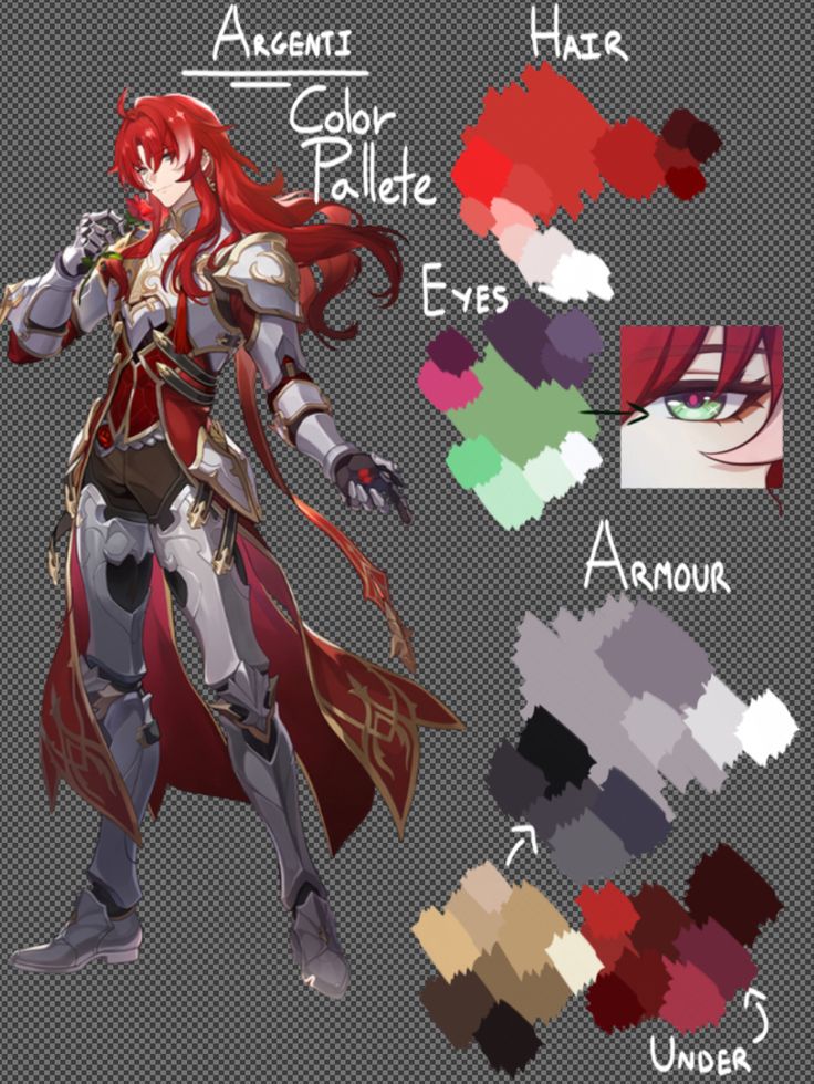 an anime character with red hair and armor