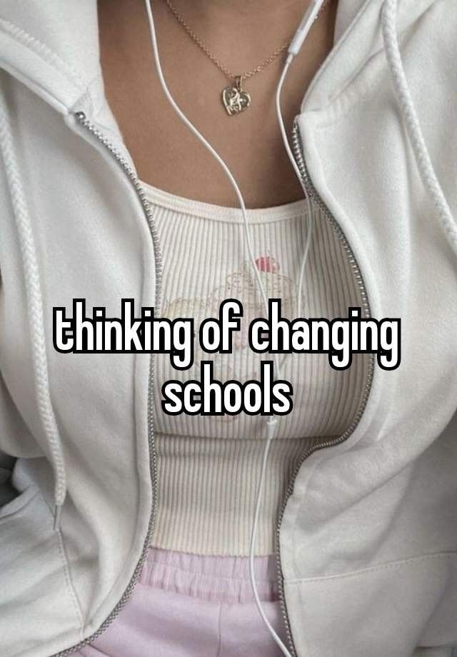 a girl with headphones on is wearing a white jacket and has the words thinking of changing