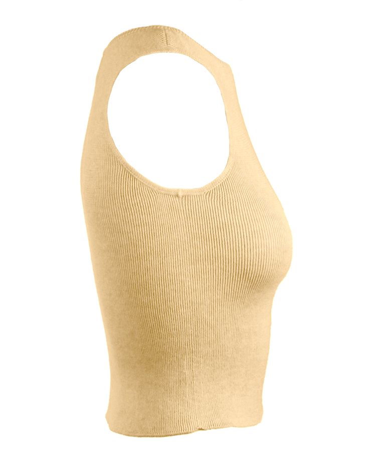 Our Bianca tank top isn't just popular—it's practically legendary. Why? Because it’s constructed with organic ribbed cotton that is as soft as a whisper. Body hugging without being too tight and constructed with a delicate racerback and sexy collarbone-grazing neckline, make Bianca the MVP of any wardrobe. Wear it alone, layer under your favorite cardigan, wash, rinse, repeat. It's just that good. DETAILS 100% Organic Egyptian Cotton Seamless 1x1 Rib Bodycon Fit Racerback Slightly Cropped Lightw Yellow Ribbed Sleeveless Tank Top, Yellow Ribbed Stretch Tank Top, Solid Ribbed Halter Tank Top, Spring Ribbed High Stretch Tank Top, High Stretch Ribbed Tank Top For Spring, Ribbed Fitted Tank Halter Top, Ribbed Fitted Halter Tank Top, Fitted Ribbed Halter Tank Top, Beige Seamless Tank Top