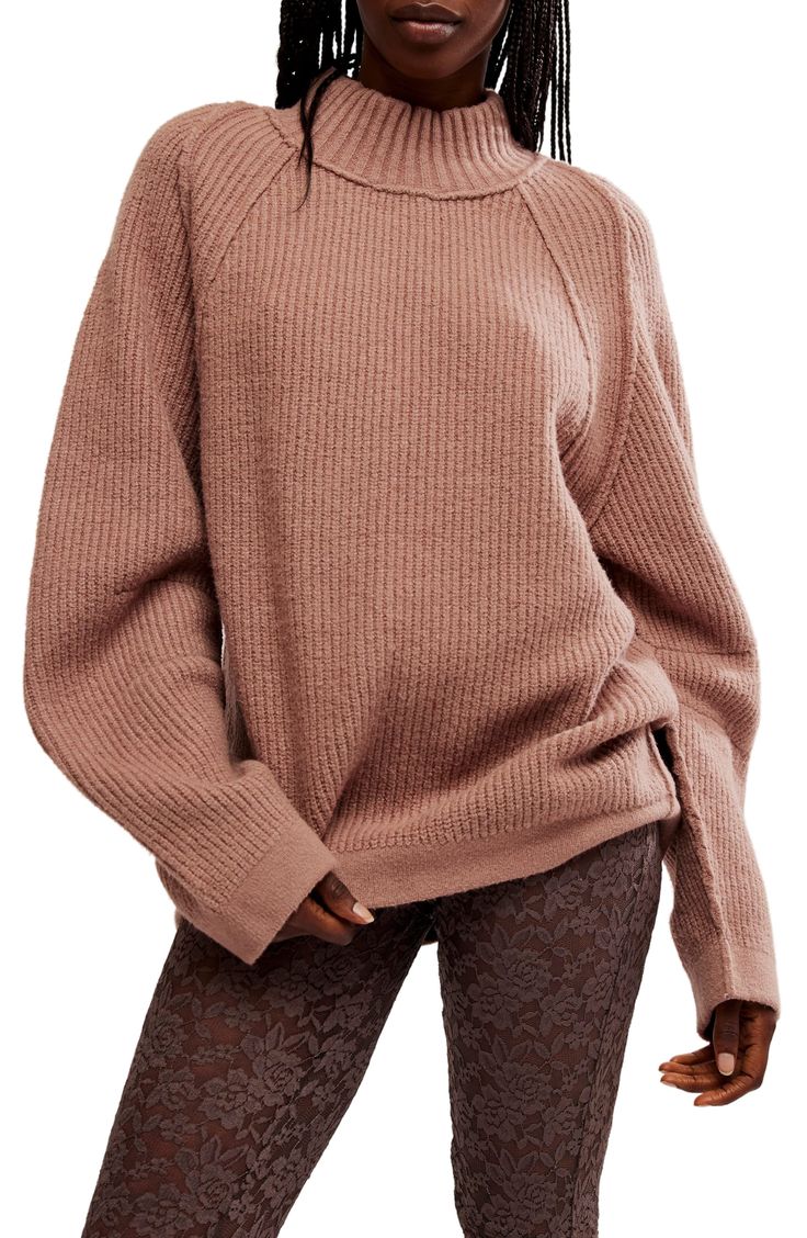 With roomy sleeves, a relaxed silhouette and turtleneck styling, this sweater is the ultimate in cozy-chic everyday wear. Turtleneck Long sleeves 58% cotton, 37% polyamide, 5% elastane Hand wash, dry flat Imported Fall Relaxed Fit Turtleneck, Relaxed Fit High Neck Turtleneck For Fall, Cozy Fall Turtleneck In Relaxed Fit, Cozy Fall Turtleneck With Relaxed Fit, Fall High Neck Relaxed Fit Sweater, Cozy Relaxed Fit Turtleneck For Fall, Relaxed Fit High Neck Sweater For Fall, High Neck Relaxed Fit Sweater For Fall, Relaxed Fit Turtleneck Sweater For Fall