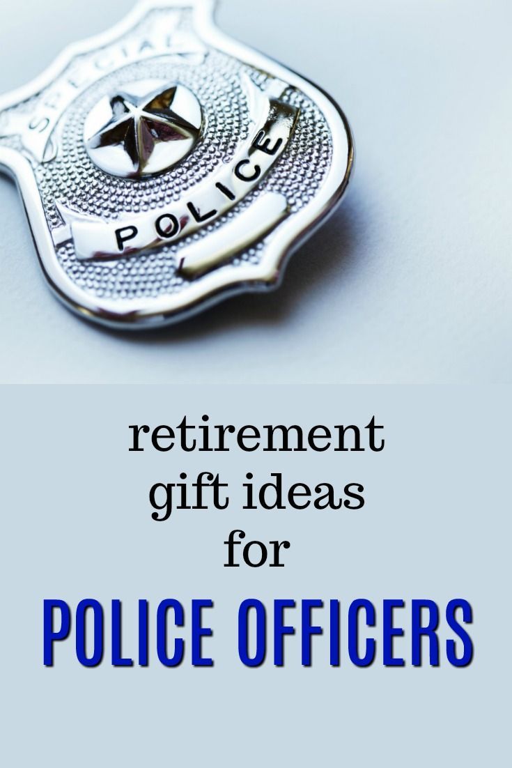 a police badge with the words retirement gift ideas for police officers