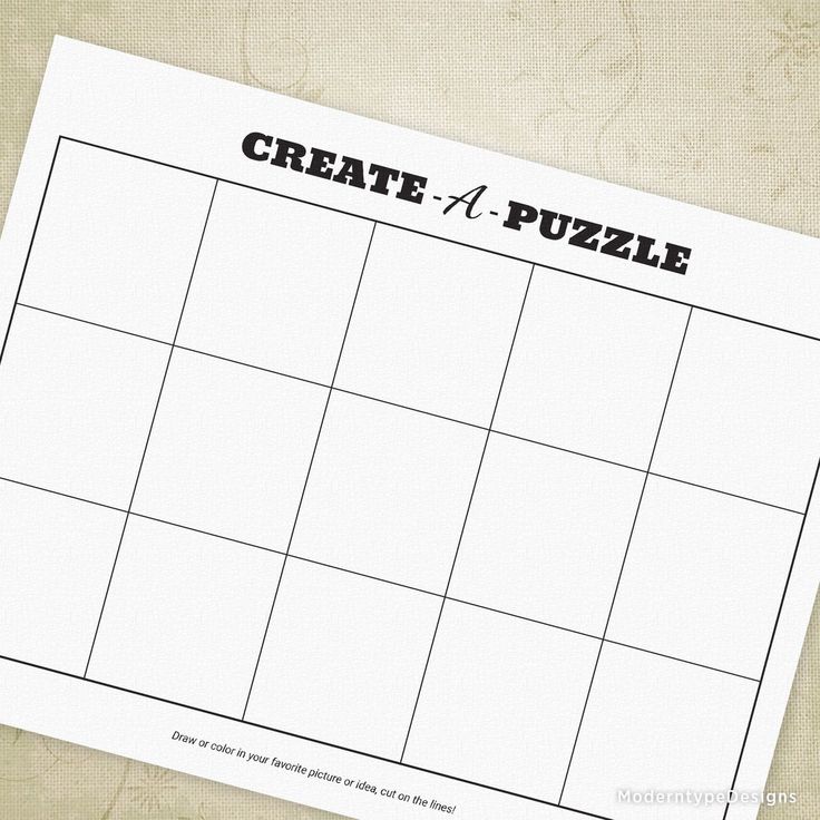 a printable puzzle is sitting on top of a piece of paper with the words create at