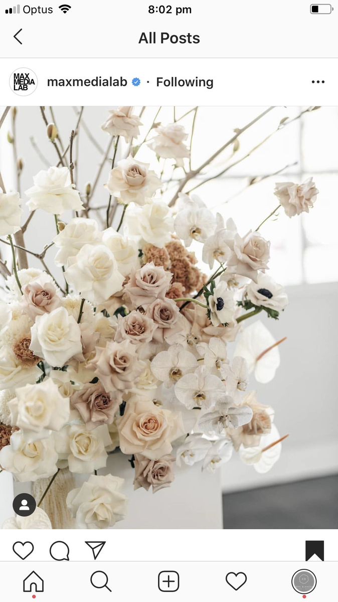 a vase filled with white flowers on top of a table