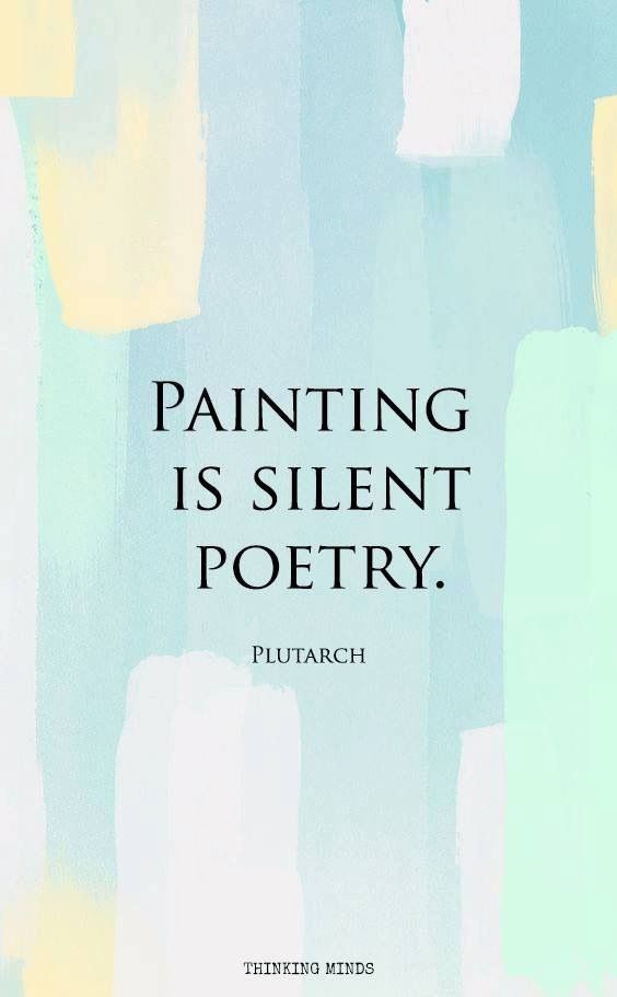 a book cover with the words painting is silent poetry