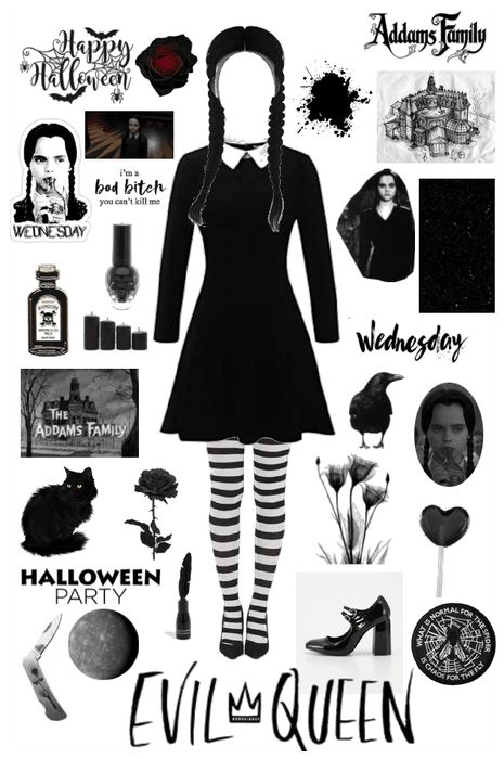 a collage of black and white images with the words evil queen