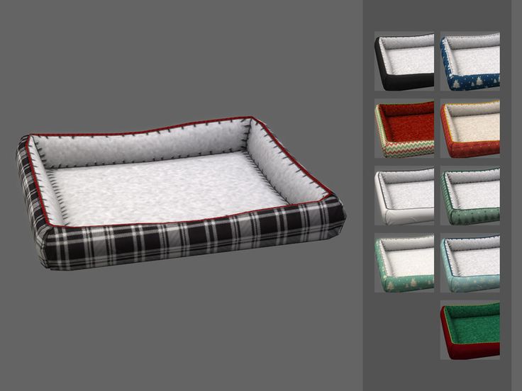 an image of a dog bed with different colors and patterns on it's sides