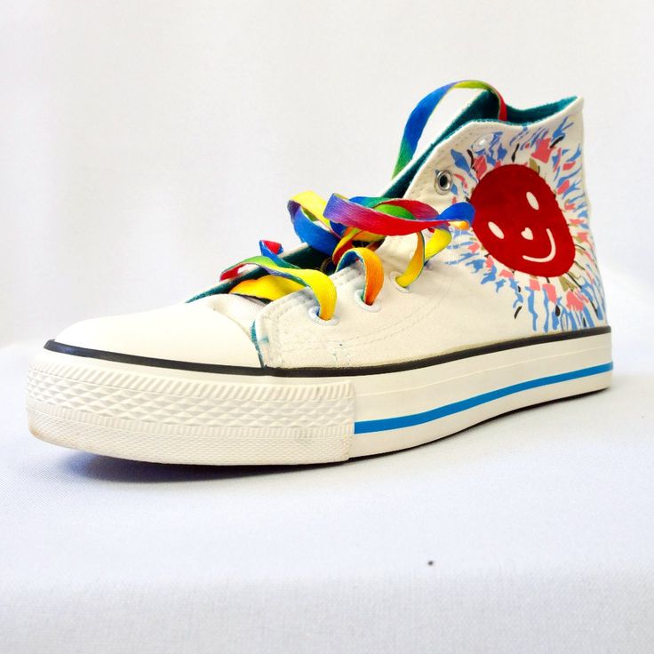 Never Worn White Canvas Shoes With Red Sole And Round Toe, Casual White Canvas Shoes With Red Sole, White Canvas Shoes With Rubber Sole, White Canvas Shoes With Red Sole, Funky White Round Toe Sneakers, Fun White Low-top Canvas Shoes, Funky White Lace-up Sneakers, Funky White Low-top Sneakers, High-top White Canvas Shoes With Red Sole