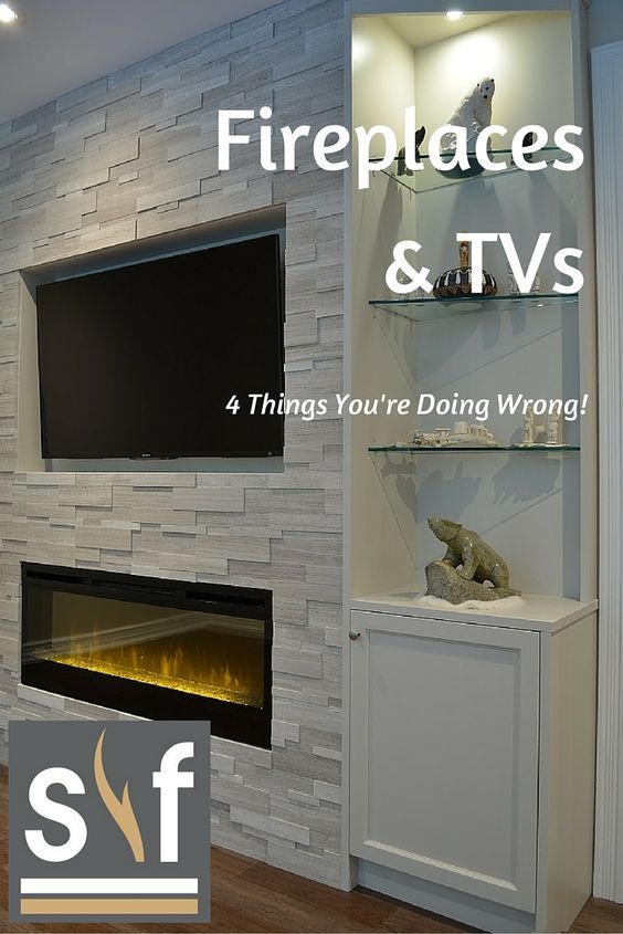 fireplaces and tvs are featured in this advertisement