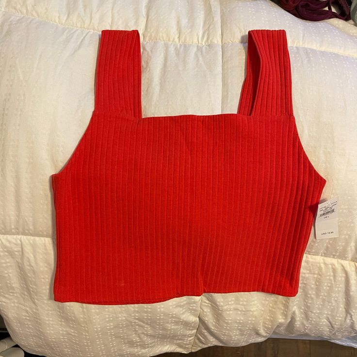 American Eagle Red Cropped Tank Top, It’s Just Too Big On Me, No Returns Or Exchanges Trendy Red Cropped Top, Red Ribbed Sleeveless Top, Red Sleeveless Ribbed Tops, Red Ribbed Sleeveless Crop Top, Red Sleeveless Ribbed Crop Top, Red Ribbed Crop Top For Summer, Red Ribbed Fitted Crop Top, Casual Red Crop Top For Fall, Red Ribbed Casual Top