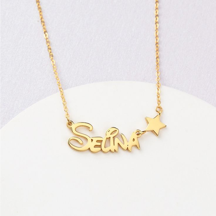 "This stunning sterling silver kid name necklace is so cute and your baby child will sure to love this sweet personalized necklace with a lovely charm of your choice, making a great gift for special little one. ► PERSONALIZED KID NAME NECKLACE WITH CHARM * Pendant is approx. 17/64 inch - 3/8 inch in height. * Character limits: 12 characters * Regardless of whether you enter uppercase or lowercase letters, they will appear in lowercase. Note: For Font 6, the first letter will be capitalized. ► HO Toddler Necklace, Niece Gifts, Kids Necklace, Girl Jewelry, Childrens Jewelry, Valentines For Kids, Girls Jewelry, Kids Jewelry, Personalized Necklace