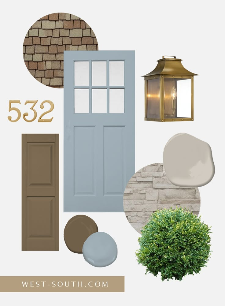 the front door is painted brown, and there are several different colors to choose from