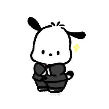 a black and white drawing of a little cow sitting on the ground with its legs crossed