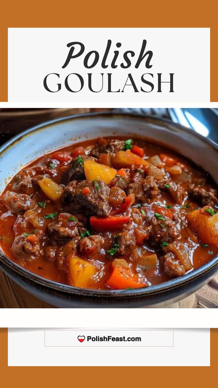 polish goulash with potatoes and carrots in a bowl