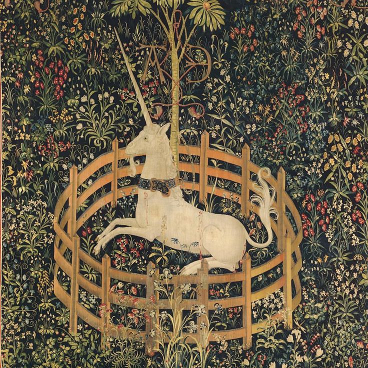 an image of a unicorn in the middle of a tapestry