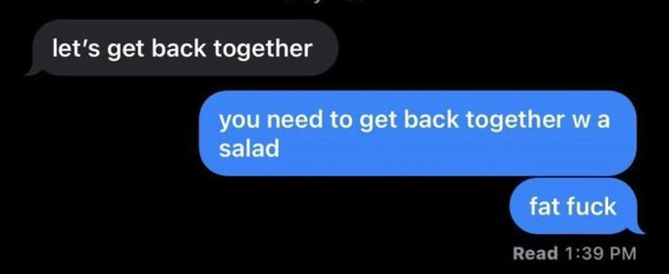 two text messages with the same caption in different languages, one says let's get back together you need to get back together w