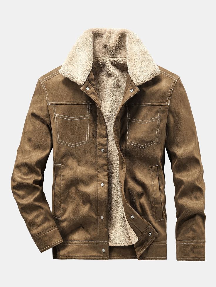 Material: Polyester,Lined:PolyesterPackage included:1*Coat. Utility Jacket, Faux Suede