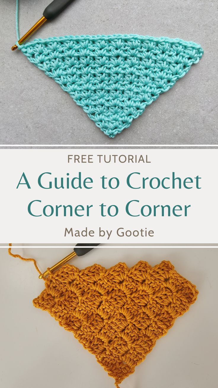 the crochet corner to corner pattern is shown