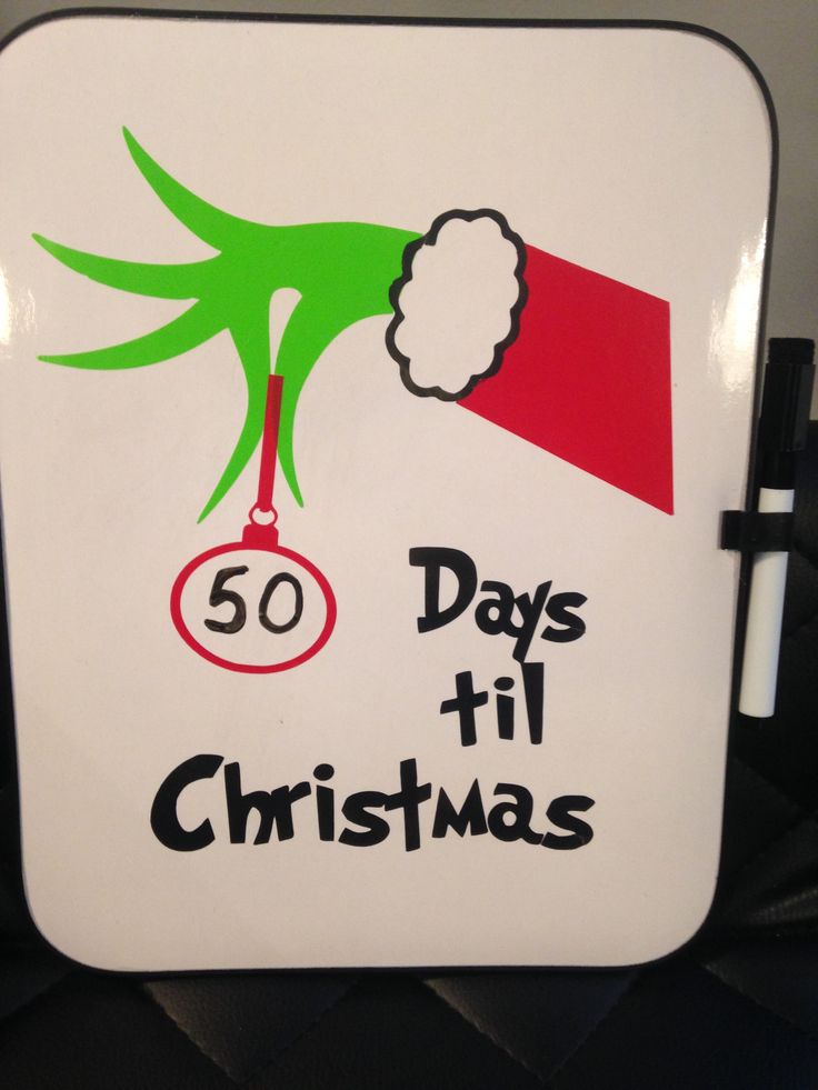 a sign that says 50 days til christmas