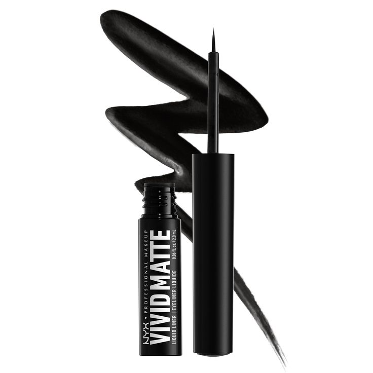 Get bold matte color with NYX Professional Makeup Vivid Matte Liquid Liner. The fan-favorite formula is available in two smudge-proof, fade-proof shades. Nyx Matte, Waterproof Liquid Eyeliner, Black Liquid, Eyeliner Looks, Liquid Liner, Black Eyeliner, Winged Eyeliner, Waterproof Eyeliner, Nyx Professional Makeup