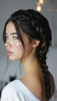 #beauty #relationships #Fashion #Outfits #nail arts #summer nails Hair Models Hairstyles, Hairstyles For Dance, French Braids Black Hair, Plait Hair, Inspiring Hairstyles, Two French Braids, Dutch Braid Hairstyles, Hairstyle Examples, Curly Hair Braids