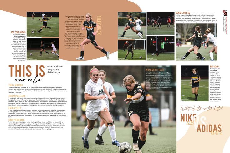 The Oak 2021 / Spring, Texas / Sports / Soccer Soccer Yearbook Spread, Soccer Yearbook, Yearbook Sports Spreads, Journalism Ideas, Type Layout, College Things, High School Soccer, Yearbook Spreads, Yearbook Layouts