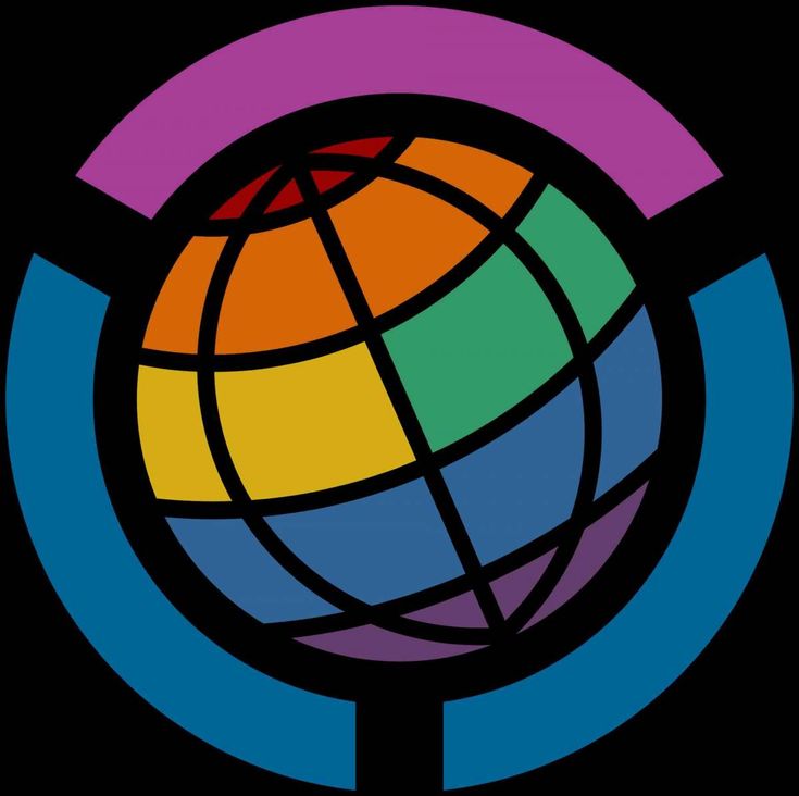 an image of a colorful globe on a black background