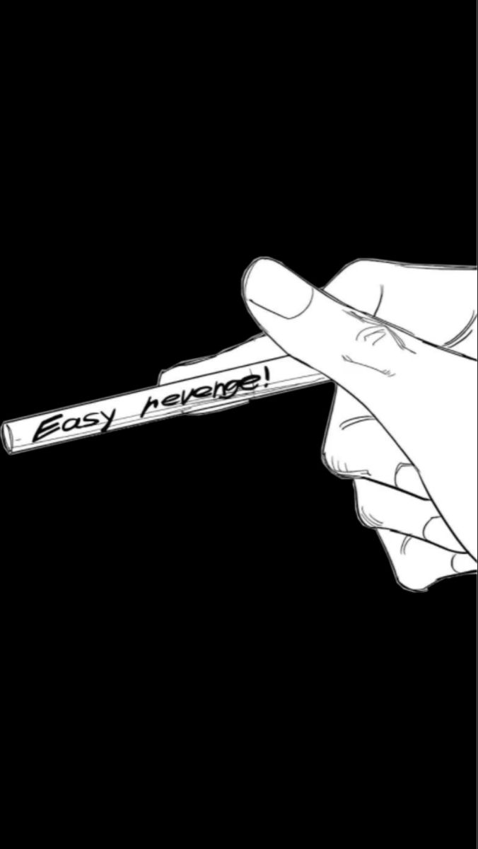 a hand holding an eraser with the word easy on it's side in black and white