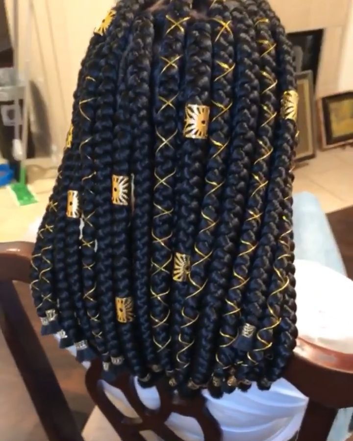 Large Braids, Bob Box Braids, Box Braids Pictures, Bob Braids Hairstyles, Afro Braids, Short Box Braids Hairstyles, Short Box Braids, Bob Braids, African Hair Braiding Styles