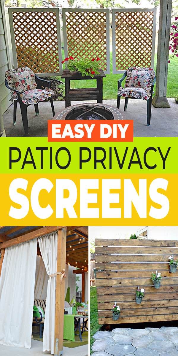 an easy diy patio privacy screen with instructions to make it look like you are on vacation