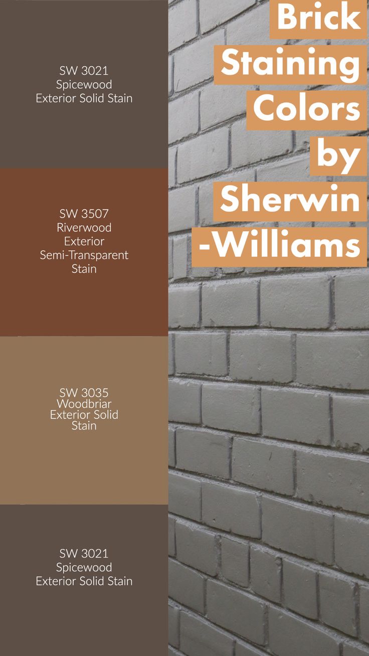 brick staining colors by sherylin - williams in the color brown and tan