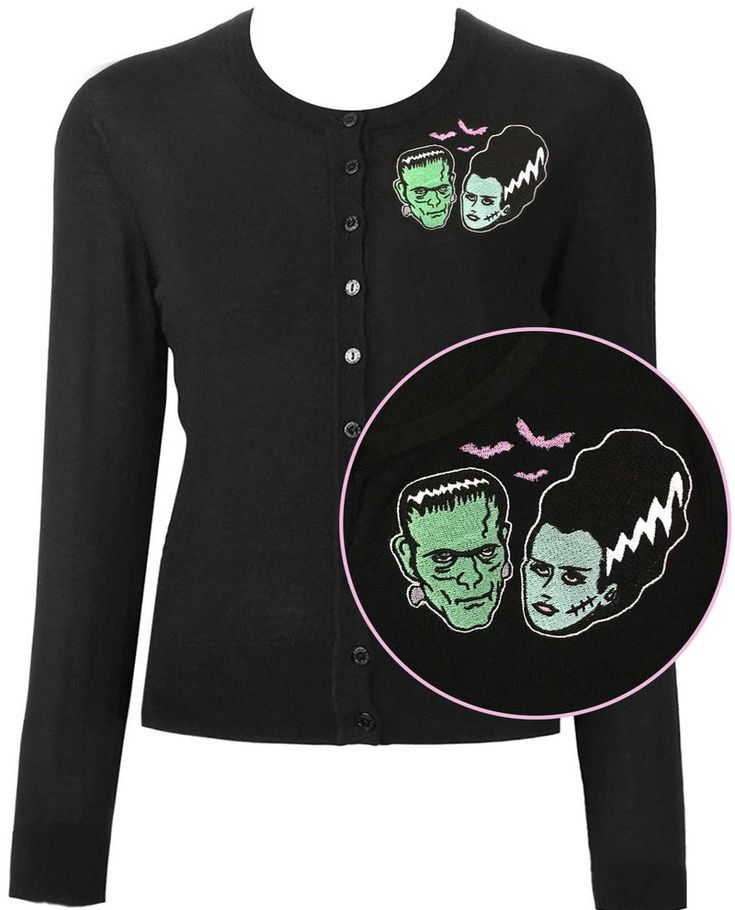 Punk Pinup, Quirky Office, Halloween Knitting, Rockabilly Tattoo, Frankenstein Monster, Girls Denim Shorts, Buy Clothes Online, Perfect Cardigan, Frankenstein's Monster