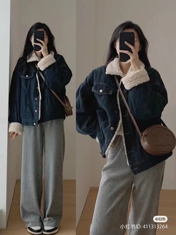 Aesthetic Korean Outfits Winter, Semi Cold Weather Outfits, K Fashion Women, Outfit Ideas Korean Winter, Korean Winter Outfits Women, Winter Outfits Women Casual, Korean Winter Clothes, Winter Outfits Aesthetic Korean, Korean Winter Jacket